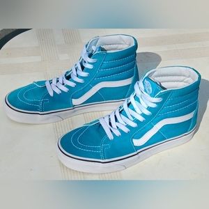 Van's Teal Sk8-Hi Top Skateboard Shoes size M6.5/W8.0